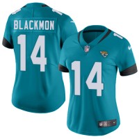 Nike Jacksonville Jaguars #14 Justin Blackmon Teal Green Alternate Women's Stitched NFL Vapor Untouchable Limited Jersey