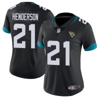 Nike Jacksonville Jaguars #21 C.J. Henderson Black Team Color Women's Stitched NFL Vapor Untouchable Limited Jersey