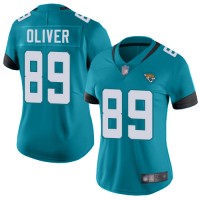 Nike Jacksonville Jaguars #89 Josh Oliver Teal Green Alternate Women's Stitched NFL Vapor Untouchable Limited Jersey