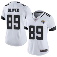 Nike Jacksonville Jaguars #89 Josh Oliver White Women's Stitched NFL Vapor Untouchable Limited Jersey