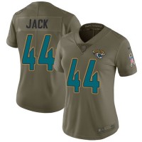 Nike Jacksonville Jaguars #44 Myles Jack Olive Women's Stitched NFL Limited 2017 Salute to Service Jersey