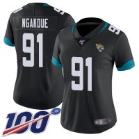 Nike Jacksonville Jaguars #91 Yannick Ngakoue Black Team Color Women's Stitched NFL 100th Season Vapor Limited Jersey