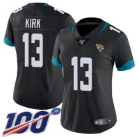 Nike Jacksonville Jaguars #13 Christian Kirk Black Team Color Women's Stitched NFL 100th Season Vapor Untouchable Limited Jersey
