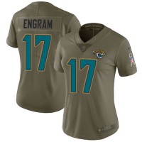 Nike Jacksonville Jaguars #17 Evan Engram Olive Women's Stitched NFL Limited 2017 Salute To Service Jersey