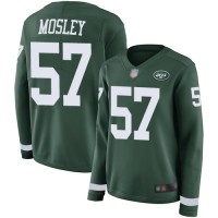 Nike New York Jets #57 C.J. Mosley Green Team Color Women's Stitched NFL Limited Therma Long Sleeve Jersey