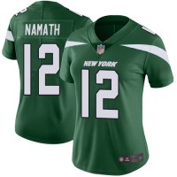 Nike New York Jets #12 Joe Namath Green Team Color Women's Stitched NFL Vapor Untouchable Limited Jersey