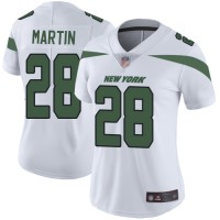 Nike New York Jets #28 Curtis Martin White Women's Stitched NFL Vapor Untouchable Limited Jersey