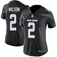 Nike New York Jets #2 Zach Wilson Black Alternate Women's Stitched NFL Vapor Untouchable Limited Jersey
