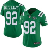 Nike New York Jets #92 Leonard Williams Green Women's Stitched NFL Limited Rush Jersey