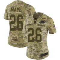 Nike New York Jets #26 Marcus Maye Camo Women's Stitched NFL Limited 2018 Salute to Service Jersey