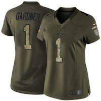 Nike New York Jets #1 Ahmad Sauce Gardner Green Women's Stitched NFL Limited 2015 Salute to Service Jersey