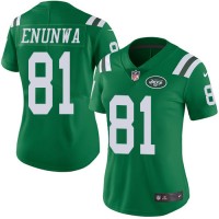 Nike New York Jets #81 Quincy Enunwa Green Women's Stitched NFL Limited Rush Jersey