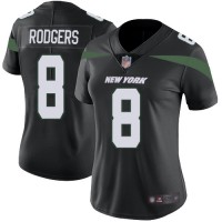 Nike New York Jets #8 Aaron Rodgers Black Alternate Women's Stitched NFL Vapor Untouchable Limited Jersey
