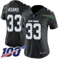 Nike New York Jets #33 Jamal Adams Black Alternate Women's Stitched NFL 100th Season Vapor Limited Jersey