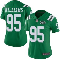 Nike New York Jets #95 Quinnen Williams Green Women's Stitched NFL Limited Rush Jersey