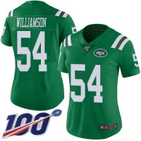 Nike New York Jets #54 Avery Williamson Green Women's Stitched NFL Limited Rush 100th Season Jersey
