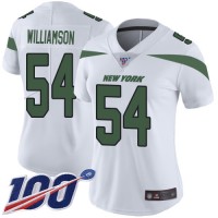 Nike New York Jets #54 Avery Williamson White Women's Stitched NFL 100th Season Vapor Limited Jersey