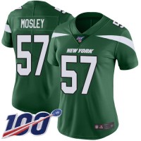 Nike New York Jets #57 C.J. Mosley Green Team Color Women's Stitched NFL 100th Season Vapor Limited Jersey