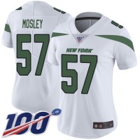 Nike New York Jets #57 C.J. Mosley White Women's Stitched NFL 100th Season Vapor Limited Jersey