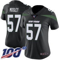 Nike New York Jets #57 C.J. Mosley Black Alternate Women's Stitched NFL 100th Season Vapor Limited Jersey