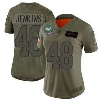 Nike New York Jets #48 Jordan Jenkins Camo Women's Stitched NFL Limited 2019 Salute to Service Jersey