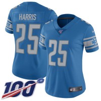 Nike Detroit Lions #25 Will Harris Light Blue Team Color Women's Stitched NFL 100th Season Vapor Untouchable Limited Jersey