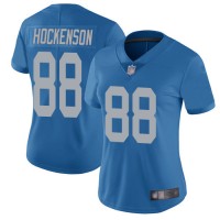Nike Detroit Lions #88 T.J. Hockenson Blue Throwback Women's Stitched NFL Vapor Untouchable Limited Jersey