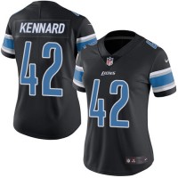 Nike Detroit Lions #42 Devon Kennard Black Women's Stitched NFL Limited Rush Jersey