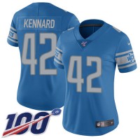 Nike Detroit Lions #42 Devon Kennard Light Blue Team Color Women's Stitched NFL 100th Season Vapor Untouchable Limited Jersey