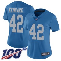 Nike Detroit Lions #42 Devon Kennard Blue Throwback Women's Stitched NFL 100th Season Vapor Untouchable Limited Jersey