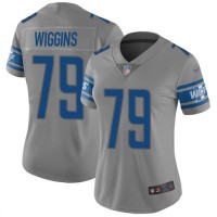 Nike Detroit Lions #79 Kenny Wiggins Gray Women's Stitched NFL Limited Inverted Legend Jersey