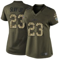 Nike Detroit Lions #23 Darius Slay Jr Green Women's Stitched NFL Limited 2015 Salute to Service Jersey
