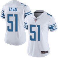 Nike Detroit Lions #51 Jahlani Tavai White Women's Stitched NFL Vapor Untouchable Limited Jersey