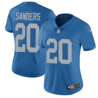 Nike Detroit Lions #20 Barry Sanders Blue Throwback Women's Stitched NFL Vapor Untouchable Limited Jersey