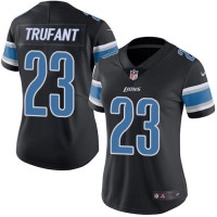 Nike Detroit Lions #23 Desmond Trufant Black Women's Stitched NFL Limited Rush Jersey