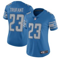 Nike Detroit Lions #23 Desmond Trufant Blue Team Color Women's Stitched NFL Vapor Untouchable Limited Jersey