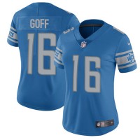 Detroit Detroit Lions #16 Jared Goff Blue Team Color Women's Stitched NFL Vapor Untouchable Limited Jersey