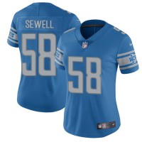 Detroit Detroit Lions #58 Penei Sewell Blue Team Color Women's Stitched NFL Vapor Untouchable Limited Jersey