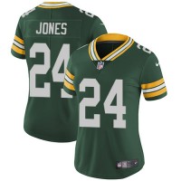 Nike Green Bay Packers #24 Josh Jones Green Team Color Women's Stitched NFL Vapor Untouchable Limited Jersey