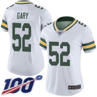 Nike Green Bay Packers #52 Rashan Gary White Women's Stitched NFL 100th Season Vapor Limited Jersey