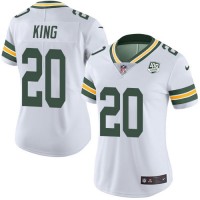 Nike Green Bay Packers #20 Kevin King White Women's 100th Season Stitched NFL Vapor Untouchable Limited Jersey