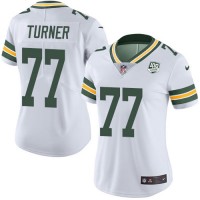 Nike Green Bay Packers #77 Billy Turner White Women's 100th Season Stitched NFL Vapor Untouchable Limited Jersey