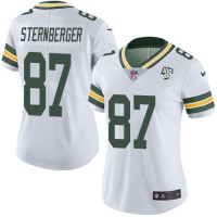Nike Green Bay Packers #87 Jace Sternberger White Women's 100th Season Stitched NFL Vapor Untouchable Limited Jersey