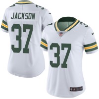 Nike Green Bay Packers #37 Josh Jackson White Women's Stitched NFL Vapor Untouchable Limited Jersey