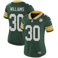 Nike Green Bay Packers #30 Jamaal Williams Green Team Color Women's 100th Season Stitched NFL Vapor Untouchable Limited Jersey