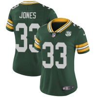 Nike Green Bay Packers #33 Aaron Jones Green Team Color Women's 100th Season Stitched NFL Vapor Untouchable Limited Jersey