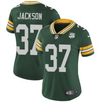 Nike Green Bay Packers #37 Josh Jackson Green Team Color Women's 100th Season Stitched NFL Vapor Untouchable Limited Jersey