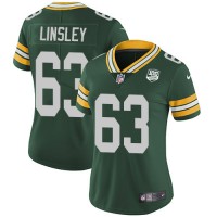 Nike Green Bay Packers #63 Corey Linsley Green Team Color Women's 100th Season Stitched NFL Vapor Untouchable Limited Jersey