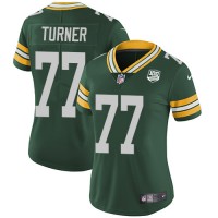 Nike Green Bay Packers #77 Billy Turner Green Team Color Women's 100th Season Stitched NFL Vapor Untouchable Limited Jersey