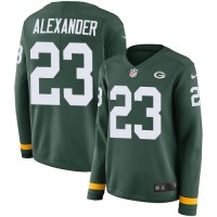 Nike Green Bay Packers #23 Jaire Alexander Green Team Color Women's Stitched NFL Limited Therma Long Sleeve Jersey